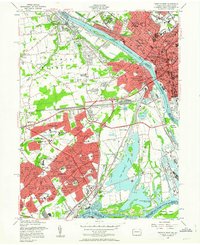Trenton West 1955 topographic map preview