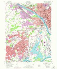 Trenton West 1955 topographic map thumbnail