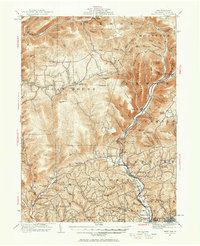 Trout Run 1921 topographic map thumbnail