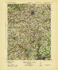 West Chester 1943 topographic map thumbnail
