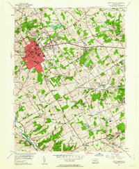 West Chester 1954 topographic map thumbnail