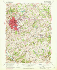 West Chester 1954 topographic map thumbnail