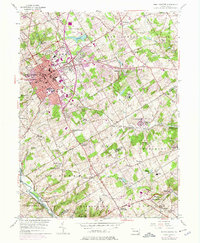 West Chester 1954 topographic map thumbnail