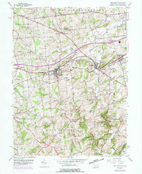 West Grove 1953 topographic map thumbnail