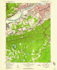 Wilkes-Barre West 1947 topographic map thumbnail