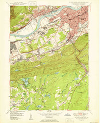 Wilkes-Barre West 1950 topographic map thumbnail