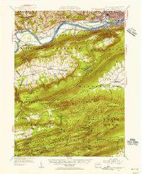 Williamsport 1953 topographic map thumbnail