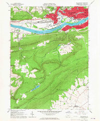 Williamsport 1965 topographic map thumbnail