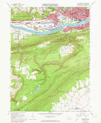 Williamsport 1965 topographic map thumbnail