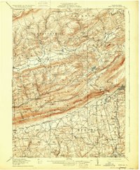 Wind Gap 1916 topographic map preview