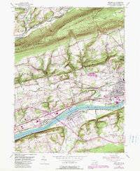 Mifflinville 1954 topographic map thumbnail