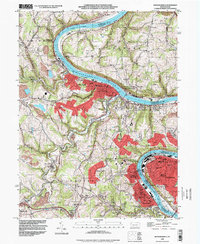 Monongahela 1993 topographic map thumbnail