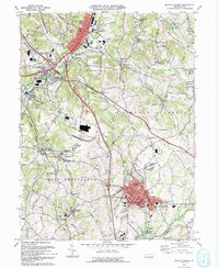 Mount Pleasant 1993 topographic map thumbnail