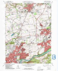 Nazareth 1964 topographic map thumbnail