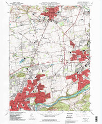 Nazareth 1964 topographic map thumbnail