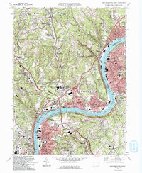New Kensington West 1993 topographic map thumbnail