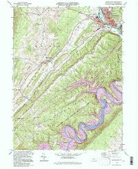Huntingdon 1994 topographic map thumbnail