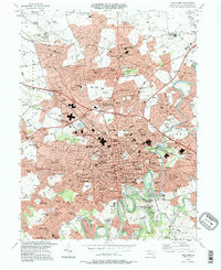 Lancaster 1995 topographic map thumbnail
