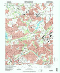 Langhorne 1993 topographic map thumbnail