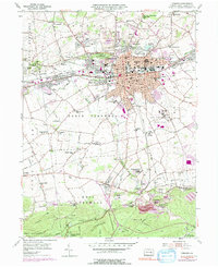 Lebanon 1955 topographic map thumbnail