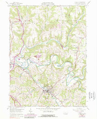 Evans City 1958 topographic map thumbnail