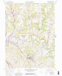 Evans City 1958 topographic map thumbnail
