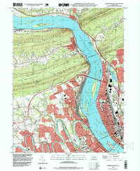 Harrisburg West 1993 topographic map thumbnail