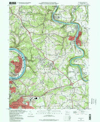 Donora 1993 topographic map thumbnail