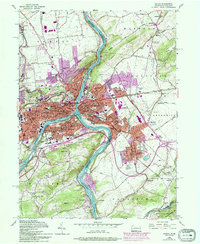 Easton 1956 topographic map thumbnail