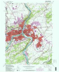 Easton 1956 topographic map thumbnail