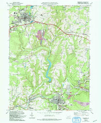 Ebensburg 1963 topographic map thumbnail