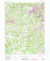 Aliquippa 1954 topographic map thumbnail
