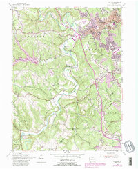 Aliquippa 1954 topographic map thumbnail