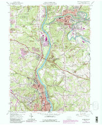 Beaver Falls 1957 topographic map thumbnail