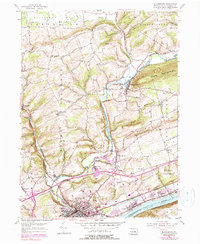 Bloomsburg 1953 topographic map thumbnail