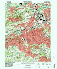 Valley Forge 1992 topographic map thumbnail
