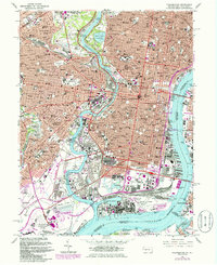 Philadelphia 1967 topographic map thumbnail