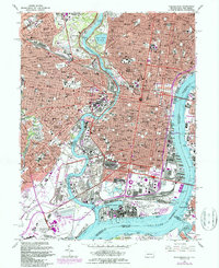 Philadelphia 1967 topographic map thumbnail