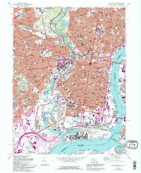 Philadelphia 1967 topographic map thumbnail