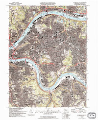 Pittsburgh East 1993 topographic map thumbnail