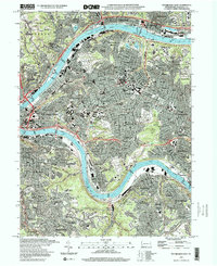 Pittsburgh East 1997 topographic map thumbnail