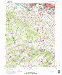 Pottstown 1956 topographic map preview