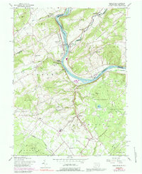 Riegelsville 1956 topographic map thumbnail