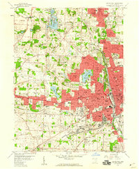 Canton West 1958 topographic map thumbnail