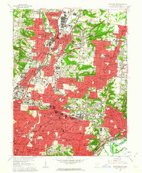 Cincinnati East 1961 topographic map thumbnail
