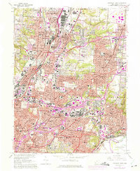 Cincinnati East 1961 topographic map thumbnail