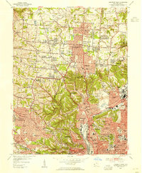 Cincinnati West 1953 topographic map thumbnail