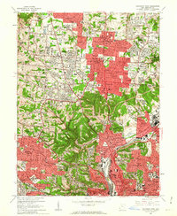 Cincinnati West 1961 topographic map thumbnail
