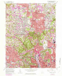 Cincinnati West 1961 topographic map thumbnail