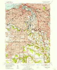 Cleveland South 1953 topographic map thumbnail